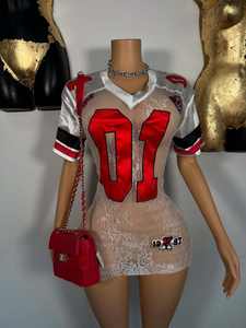 Y9340-2026 <span class=keywords><strong>Abbigliamento</strong></span> di Tendenza <span class=keywords><strong>per</strong></span> Donne, Mini Abito Estivo <span class=keywords><strong>Sexy</strong></span> Trasparente in Pizzo con Scollo a V - Product Image 3