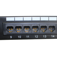 Harga pabrik grosir panel patch Cat5e UTP 0.5u 19 inci 24port cat5e dengan jack keystone