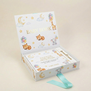 Scatola Regalo di Lusso Personalizzata con Logo per Libro dei <span class=keywords><strong>Ricordi</strong></span> del <span class=keywords><strong>Neonato</strong></span>, con Chiusura a Nastro, per Conservare i <span class=keywords><strong>Ricordi</strong></span> e come Portaoggetti Professionale - Product Image 3