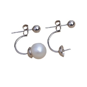 Ensemble de bagues d'oreille en argent S925 personnalisées, motif coquillage et fleur, inspiré de Song Hye Kyo, avec chaîne de ceinture, support d'accessoires DIY 1289 - Product Image 5