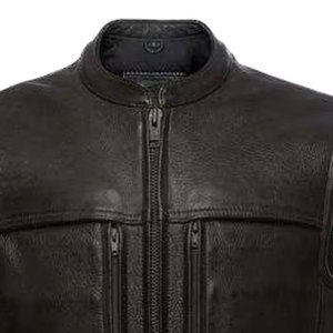 Gilet en cuir décontracté de haute qualité, design personnalisé, pour homme, gilet de moto avec plusieurs poches pour l'hiver, gilet personnalisable - Product Image 5