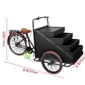Factory Direct Wholesale Pink Color Beautiful Design Mobile <strong>Food</strong> <strong>Cart</strong> Bicycle <strong>Food</strong> Trailer <strong>Fast</strong> <strong>Food</strong> Snack on Sale - Product Image 4