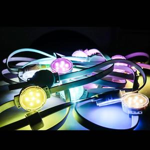 Luci LED Pixel Digitali Programmabili RGB di Alta Qualità IP67 40MM 6LED 5050 3535 24V Piatte UCS2903 SPI Stringa Luminosa - Product Image 6