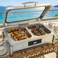 Chauffe-Plat Électrique Professionnel en Acier Inoxydable pour Buffet, Plat de Service pour Restaurant et Hôtels