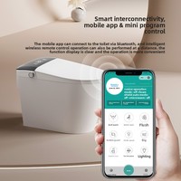 WC intelligent en porcelaine à poser au sol, cuvette de toilette automatique avec télécommande