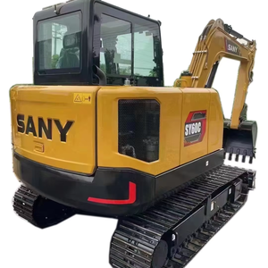 Mini-excavatrice sur chenilles d'occasion SANY SY60 de 6 tonnes, moteur EPA 2023, pour pompe Liyuan, moteur Isuzu - Product Image 1