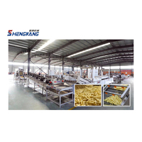 Ligne de production de frites entières surgelées, du lavage au pelage à la machine à emballer pour faire des chips, prix en vente