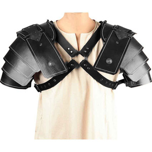 Steampunk PU cuir cuirasse gothique gilet Cuirass médiéval Viking chevalier <span class=keywords><strong>Cosplay</strong></span> Costume gladiateur épaule poitrine - Product Image 2