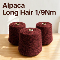 Expédition rapide, couleur personnalisée, fil à tricoter épais et moelleux, chaud et élastique, fil de qualité supérieure, 1/9 Nm, style alpaga à poils longs