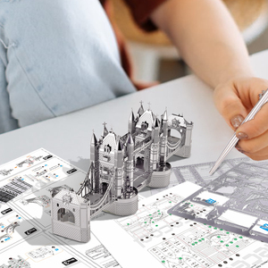 Piececool LONDON <span class=keywords><strong>TOWER</strong></span> <span class=keywords><strong>BRIDGE</strong></span> <span class=keywords><strong>Puzzle</strong></span> en métal <span class=keywords><strong>3D</strong></span> Jouet éducatif Modèle de bâtiment classique Kit de <span class=keywords><strong>puzzle</strong></span> pour enfants et adultes - Product Image 6