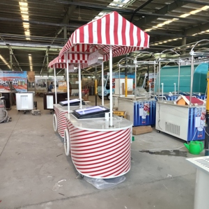Camión de Helados Personalizado, Carrito Móvil de Acero Inoxidable para Helados en Bola con Mostrador de Exhibición - Product Image 3