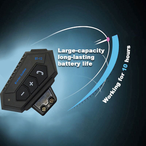 BT12 Waterproof <strong>Moto</strong> BT5.0+EDR Helmet Headset Wireless Hands-Free <strong>BT</strong> Headset - Product Image 6