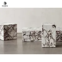Marble Custom Modern Marble Home Decor Pillar Side Table Natural Square Cube Marble Plinth