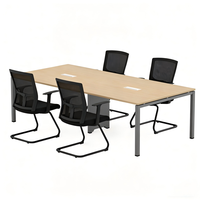 Table de conférence modulaire à structure métallique MFC, personnalisable en usine, moderne et écologique