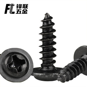 สกรูเกลียวปล่อยหัวฟิลลิปส์ Fenglian สีดำชุบแข็ง พร้อมแหวนรอง เกรด A 6.8 เหล็กกล้าคาร์บอน DIN968 สำหรับงานก่อสร้าง - Product Image 3
