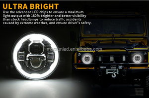 Faro LED <span class=keywords><strong>E24</strong></span> DOT de 7 Pulgadas para Suzuki, para Land Rover Defender 90/110 1983-1991, Defender 200 Tdi 300 Tdi, para Motocicleta, Lámpara de 7 Pulgadas - Product Image 5