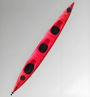 Kayak de pêche Double Kayak récréatif épais LLDPE rotomoulé canoë bateau à rames monobloc