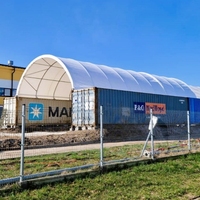 Bâtiments en conteneurs maritimes 40x60 pieds, tente industrielle à poutre simple pour le stockage d'équipements/marchandises