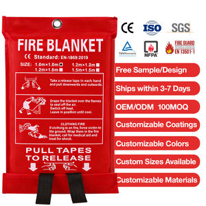 ผ้าใยแก้วทนความร้อนสูง SuiHua En1869 สำหรับครัว ป้องกันไฟไหม้ ใช้กับเครื่องดับเพลิง ผ้าห่มฉุกเฉินสำหรับบ้าน - Product Image 1