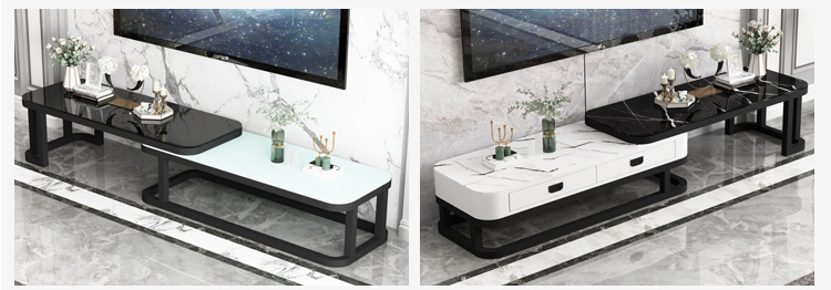 Odorless Metal Frame TV Cabinet Easy Storage MDF Living Room Furniture TV Stand