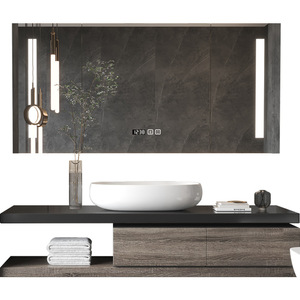 Modern minimalist bathroom cabinet slate ceramic basin wash basin smart <b>mirror</b> cabinet bathroom cabinet - Product Image 3