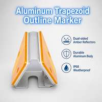 Delineateur routier en aluminium avec film réfléchissant PMMA supérieur à motif nid d'abeille