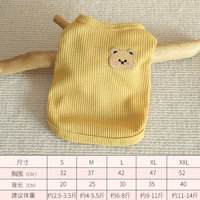 Gilet ours pour petits chiots moyens vêtements respirants en coton pour chiens en peluche printemps/été vêtements pour animaux de compagnie avec thème des vacances du Nouvel An