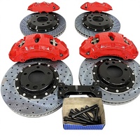 Kit d'étriers de frein à disque 6 pistons 20z Silver Fish Bone 380 405x34mm pour course, retrofit/amélioration Cayenne Macan Panamera