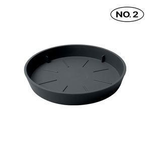 Plafarm JWPL0044 Plateau rond en plastique gris foncé pour pot de fleurs, soucoupe anti-goutte, pour plantes d'intérieur et d'extérieur, jardin, balcon, récupération d'eau - Product Image 6