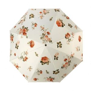 Sombrilla Plegable Retro con Mango Curvo y Gancho Dorado al 70%, Protección Solar Anti-UV, Control Manual, Regalo para Adultos y Mujeres - Product Image 3