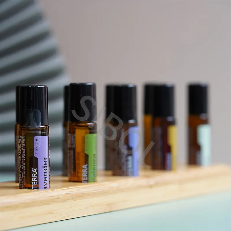 Atacado personalizado 11 garrafa 10 ml bambu madeira óleo essencial de madeira exibição rack doterra