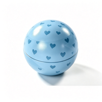 Boîte en fer blanc sphérique personnalisée imprimée, recyclable, de qualité alimentaire, pour bonbons, chocolats, emballage cadeau, avec logo de la marque Hengjia