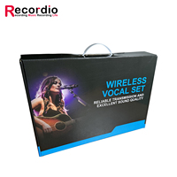 Sistema de Micrófono Inalámbrico de Mano de Doble Canal Profesional GAW-KU08 de 2.4G para Fiestas, Bodas, Discursos, Iglesia, Escenario, Karaoke, DJ