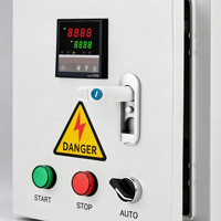 Boîtier de commande industriel KYUN QCX5 pour ventilateur d'extraction de fumée, moteur, pompe à eau, double alimentation, distribution triphasée