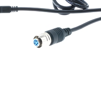 XS9-USB MINS00 Kabel Ekstensi USB 5-Pin Female dengan Jack Pengaman Penerbangan 0.5 1 2 Meter 26AWG Kabel Daya