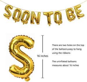 ชุดลูกโป่งฟอยล์สีทอง16นิ้วชุดลูกโป่งสำหรับงานหมั้นของตกแต่งงานปาร์ตี้ - Product Image 6