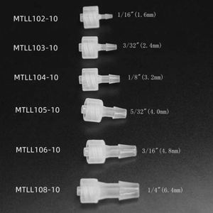 5/32" 4mm <b>Silicone</b> Hose Barbed Adapter Black PP Fitting Male Luer Lock to Barbed Connector - Product Image 5