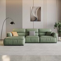 Hochwertiges bequemes L-förmiges Eck-Modular sofa Modernes Wohnzimmer möbel Schwamm leder 3-Sitzer-Sofa