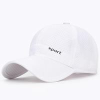 Gorra de béisbol deportiva de secado rápido para hombre y mujer, gorra de malla perforada transpirable para deportes al aire libre, sombrero de ala plana para el sol