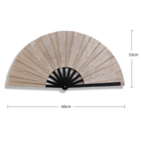 Éventails pliants personnalisés en plastique de 33 cm, art populaire chinois fait main, pour spectacles, danse carrée, Noël, Pâques - Adorables