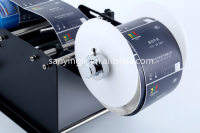 Machine d'étiquetage manuelle MT-30 pour bouteilles rondes en plastique d'eau minérale, machine d'emballage d'étiquettes adhésives pour bouteilles rondes