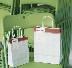 Bolsas de Papel a Cuadros de Cuero para Té con Leche, Repostería, Comida para Llevar y Regalos Festivos de Cumpleaños - Product Image 3