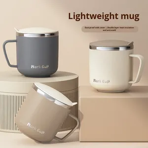 แก้วกาแฟสแตนเลสสำหรับข้าวโอ๊ตน่ารัก เหมาะสำหรับชงนม แก้วอาหารเช้า สไตล์ใหม่ ใช้ได้ทั้งชายและหญิง - Product Image 5