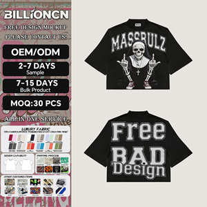 Camisetas de Punto de Algodón 100% Transpirables y Gruesas para Hombre, Tallas Grandes, Corte Holgado Regular, Logotipo Personalizado, Diseño Gráfico, Manga Corta - Product Image 1