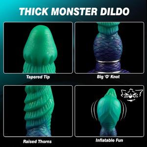 Fantasy Monster alien Anal Plug with Suction up Silicone Dildo <strong>Inflatable</strong> Penis Animal Dragon Dildos Adult Sex Toy for Women Men