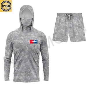 Camiseta de Pesca de Manga Larga con Protección UV UPF 50+ Personalizada, Camiseta de Secado Rápido para Hombre, Sudadera con Capucha de Camuflaje para Pesca - Product Image 1