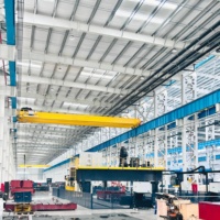 Pont roulant à crochet de type QD 5-10-20 tonnes, contrôlé par PLC, avec une portée de 31,5 m, une hauteur de levage de 16 m et une puissance de 39,5 kW