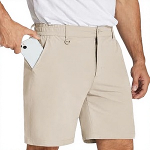 Popular Summer New 100% Cotton <b>Canvas</b> Breathable Casual Shorts Men's Mid <b>Plain</b> Dyed Straight Slim Fit <b>Large</b> Size Solid Color - Product Image 1