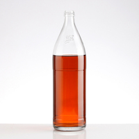 Haute capacité 1000 ml bouchon à vis bouteille en verre Vodka liqueur gin rhum tequila whisky brandy spiritueux bouteille en verre