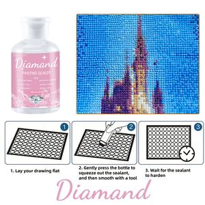 Colle pour peinture diamant 120 ml, scellant pour peinture diamant, colle pour puzzle, fixation permanente, effet brillant pour puzzles, prix de gros - Product Image 6